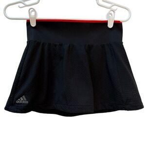 Adidas Womens Black Textured Tennis Skort Shorts Athletic Performance XS